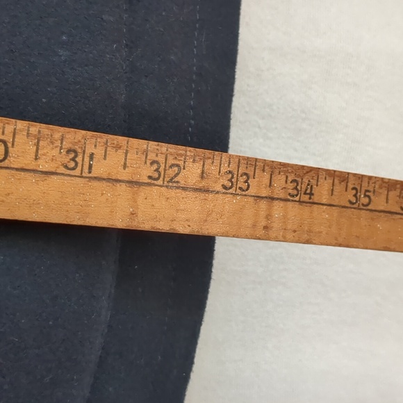 DKNY Men's Mid Length Stadium Wool Blend Coat In Navy Blue Size XL - Picture 15 of 16